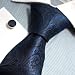 Blue Patterned Woven Silk Tie Hanky Cufflinks Gift Box Set dodger blue gift man Pointe Tie PH1145
