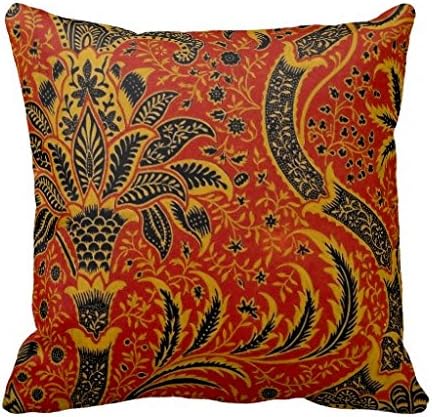 Antique Textile Carpet Red Wallpaper Pattern Pillow Case