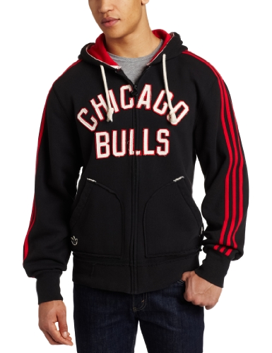 NBA Men's Chicago Bulls Originals Springfield Full Zip Hood (Black, Large)