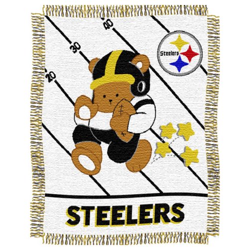 NFL Pittsburgh Steelers 36-Inch-by-46-Inch Woven Jacquard Baby Throw