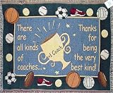 #1 Best Kind of Coach Sports Afghan Throw Tapestry Blanket