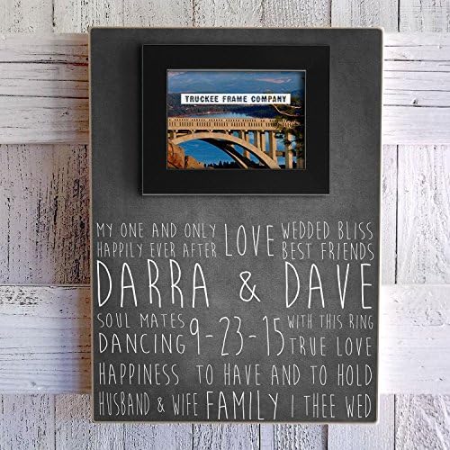 Personalized Photo Frame Bride And Groom Present 14" X 19" Valentines Day Gift Idea