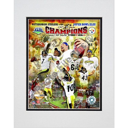 Photo File Pittsburgh Steelers Super Bowl XLIII Champions Matted Photo