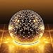 SIGNALS Mercury Glass Sphere Lamp - Indoor Decorative Light Up Orb Ball, Lighted Glass Globe Lamp Holiday Home Decor - Nightlight Accent Light -Silver, Large