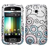 MyBat Bubble Flow With Full Rhinestones Snap-on Hard Phone Protector Case C ....