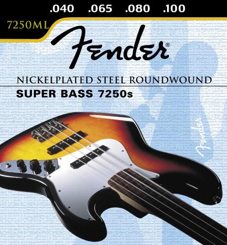 MusicalInstruments: Fender Nickelplated Steel Roundwound, Long Scale, 7250Ml 45 100, Bass Strings