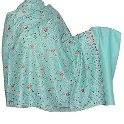 Shawls and Wraps Kashmiri Embroidered Wool Accessory 80 x 40 inches (ebs318)