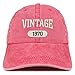 Trendy Apparel Shop Vintage 1970 Embroidered 50th Birthday Soft Crown Washed Cotton Cap - Red