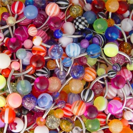 Belly Button Ring Assortment 14 Gauge 7 16