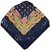 Portuguese Folklore Regional Head Scarf Shawl With Fringe (Blue)