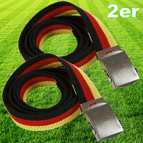 Fanartikel Gürtel Deutschland Länge 1,15m Breite 3cm 2 Stück (4,99 Euro/Stück)