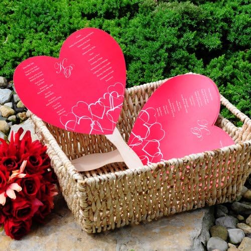 DIY Heart Fan Program Paper Kit