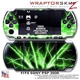 Lightning Green WraptorSkinz Skin and Screen Protector Kit fits Sony PSP 30 ....