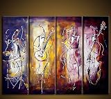 Modern Oil Painting on Canvas Stretched Framed on Wooden Frame - Harmonic