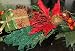 6 feet Christmas Glitter Garland with Red Poinsettias, Pinecones, Berries and Gift Boxes