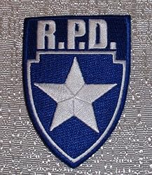 RESIDENT EVIL R.P.D. Silver Star Blue Logo Shield PATCH
