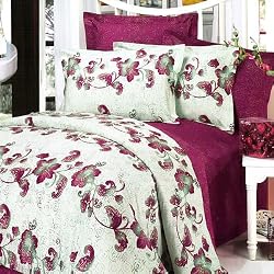 Blancho Bedding - [China Red] 100% Cotton Comforter Cover/Duvet Cover Combo