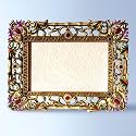 Ornate Baroque Bamboo Large Swarovski Crystals Photo Frame 4 x 6 inch Picture Purple Red Green Blue