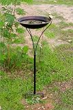 Round In-Ground Birdbath with Copper Finish