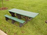 6 Foot All Recycled Plastic ADA Picnic Table with Slats