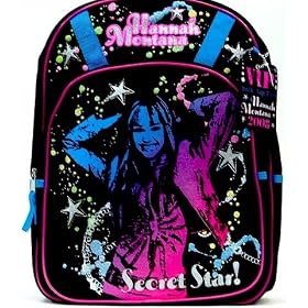 Hannah Montana Black 'Secret Star' Backpack HM56633-B