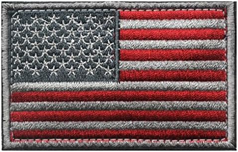American Flag Patch, Feier(TM) American Flag Embroidered Velcro Patch USA Applique Armband Badge (F)
