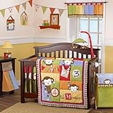 4 Lil' Monkeys 6 Piece Infant to Toddler Crib Bedding Set by Cocalo