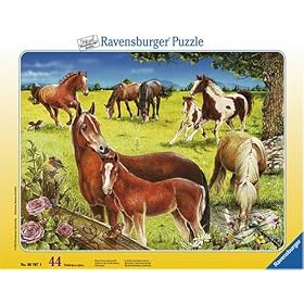 Playful Horses (44 pc) Frame Puzzle by Ravensburger