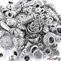 eCrafty EC-5003 70-Piece Bali Style Jewelry Making Metal Bead Caps Deluxe New Mix, 100gm, Silver