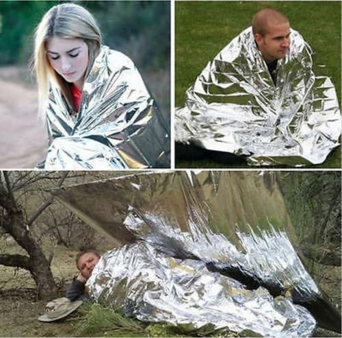 Outdoor Waterproof Emergency Survival Foil Thermal First Aid Rescue Blanket 1PCS