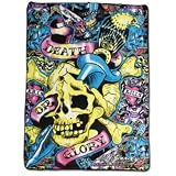 Produkt-Bild: Ed Hardy 10361900 Fleecedecke Death or Glory 150 x 200 cm, 100% Polyester