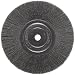 Weiler Trulock 5/8" Arbor, 0.006" Wire Size, 8" Diameter, 3/4" Face Width, Steel Bristles, Narrow Face Crimped Wire Wheel Brush
