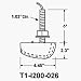 Interphase T1-I200-026 Bronze Thru - Hull Transducer