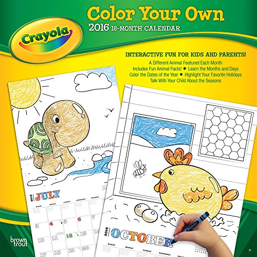 Crayola Color Your Own 2016 Wall Calendar