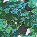 Round Flat Sequin 18mm Top Hole Blue Green Van Gogh Starry Night Embosssed Swirl Texture. Couture Paillettes. Made in USA