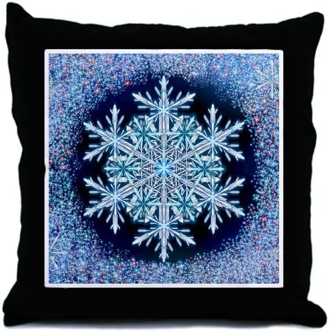 December Snowflake Throw Pillow