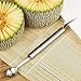 Premium 3-IN-1 Watermelon Slicer with Corer Server Watermelon Forks Quality Stainless Steel Melon Knife Cutter with Wooden Handle for Easier Grip, Smart Kitchen Gadget, Dishwasher Safe Kitchen Tools