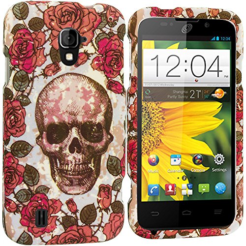 Accessory Planet(TM) Gorgeous Skull Hard Snap-On Design Rubberized Case Cover Accessory for ZTE Majesty Z796C
