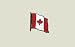 Pin's (épinglette) Drapeau Canada - 2 x 2 cm