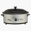 Nesco 4816-25-30PR Professional 6-Quart Stainless Steel Roaster Oven With Non-Stick Cookwell And Glass Cover