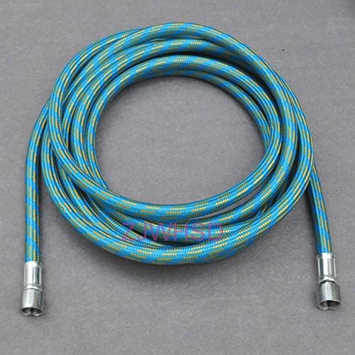 3M (10ft) Flexible Braided Airbrush Compressor Hose 1/8" ~ 1/8" Adaptor Fitting
