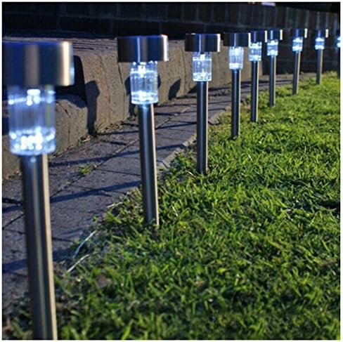 Solar LED Path 7 Colors Changing Light Outdoor Garden Lawn Stainless Steel Spot Lamp