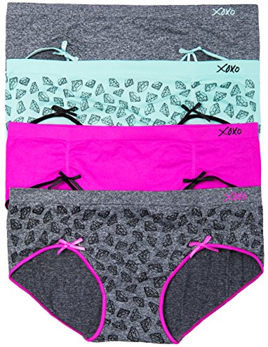 XOXO 4 Pack Cinch Hip Bikini Cut Panties