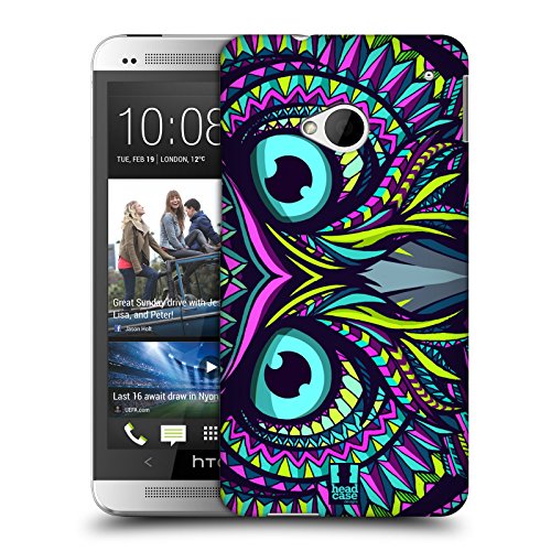 Head Case Designs Owl Aztec Animal Faces Protective Snap-on Hard Back Case Cover for HTC One