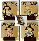 Image I Love Chickens Coaster Set