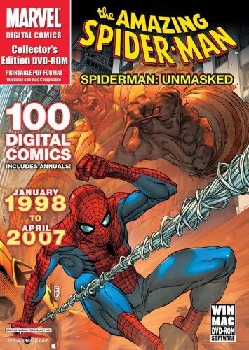  Marvel Comics - The Amazing Spider-Man - SPIDER-MAN: UNMASKED - Over 100 Digital Comics from January 1998 to April 2007 on DVD-ROM in Acrobat PDF Format (Mac & Windows)