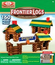 Ideal 160 Piece Frontier Logs Classic Wood Building Set
