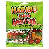 Haribo Gummi Candy, Twin Cherries, 5-Ounce Bags (Pack of 12)