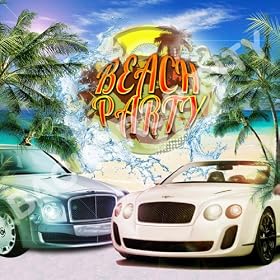 8x8 Club Beach Bentleys Hip Hop Background Backdrop