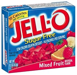 Jell-O Sugar-Free Gelatin Dessert, Mixed Fruit, 0.3-Ounce Boxes (Pack of 24)